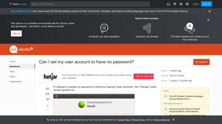 
                            2. Can I set my user account to have no password? - Ask Ubuntu