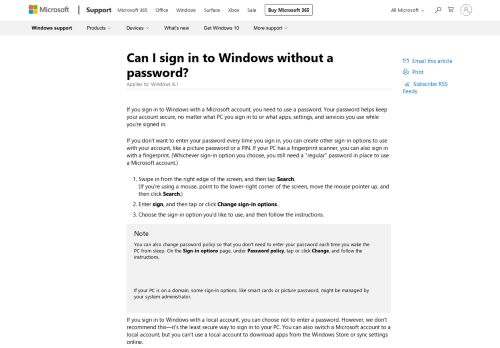 
                            13. Can I sign in to Windows without a password? - Windows Help