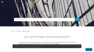
                            3. Can I sign into happn without using Facebook? - Help Center