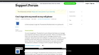 
                            7. Can I sign into my email on my cell phone | Thunderbird Support Forum