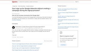 
                            11. Can I sign up for Google Adwords without creating a campaign ...