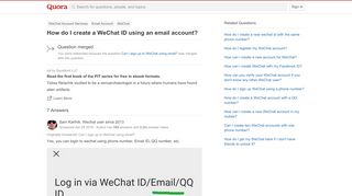 
                            9. Can I sign up to WeChat using email? - Quora