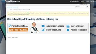 
                            8. Can i stop Kaya FX trading platform robbing me - Forex Forum ...