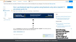 
                            10. Can i use facebook login for pc games using facebook unity sdk or ...