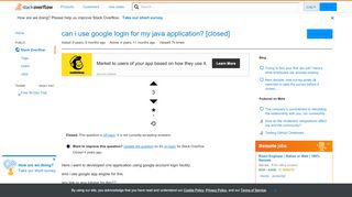 
                            2. can i use google login for my java application? - Stack Overflow