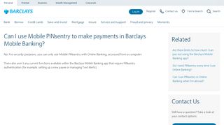 
                            7. Can I use Mobile PINsentry to make payments in Barclays Mobile ...
