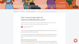 
                            4. Can I use my app login on clients.mindbodyonline.com? | MINDBODY ...
