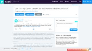 
                            7. Can I use my Conn's Credit Card anywhere else besides Conn's?