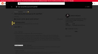 
                            11. Can I use my ESO account on PC and PS4? : elderscrollsonline - Reddit