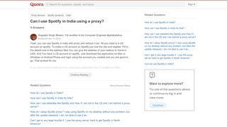 
                            8. Can I use Spotify in India using a proxy? - Quora