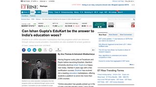 
                            10. Can Ishan Gupta's EduKart be the answer to India's education woes ...