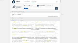 
                            9. can login - Traduction française – Linguee