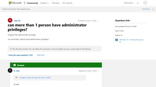 
                            5. can more than 1 person have administrator privileges? - Microsoft ...