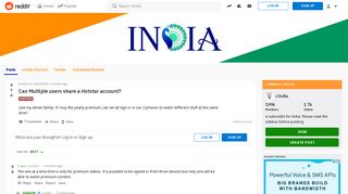 
                            4. Can Multiple users share a Hotstar account? : india - Reddit