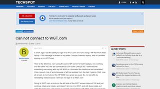 
                            13. Can not connect to WGT.com - TechSpot Forums