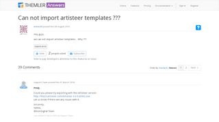 
                            8. Can not import artisteer templates ??? - BillionAnswers