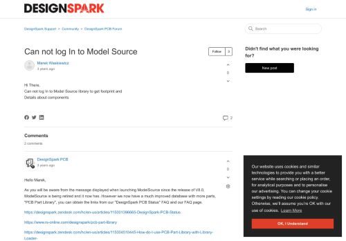 
                            11. Can not log In to Model Source – DesignSpark Support