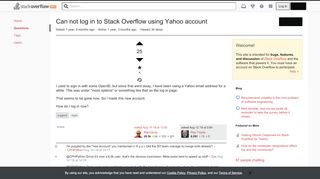 
                            9. Can not log in to Stack Overflow using Yahoo account - Meta Stack ...
