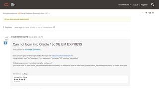 
                            5. Can not login into Oracle 18c XE EM EXPRESS | Oracle Community