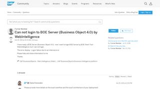 
                            11. Can not login to BOE Server (Business Object 4.0) by ...