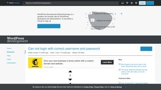 
                            7. Can not login with correct username and password - WordPress ...
