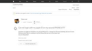 
                            11. Can not login with my apple ID on my seco… - Apple Community