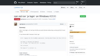 
                            6. can not run `jx login` on Windows · Issue #2530 · jenkins-x/jx · GitHub