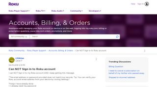 
                            4. Can NOT Sign in to Roku account - Roku Forums