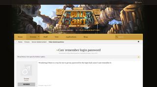 
                            5. Can' remember login password | GuildCraft Network - Cracked ...