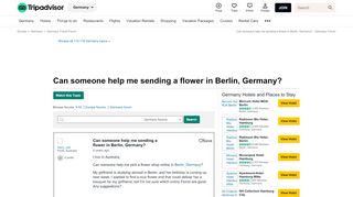 
                            13. Can someone help me sending a flower in Berlin, Germany? - Germany ...