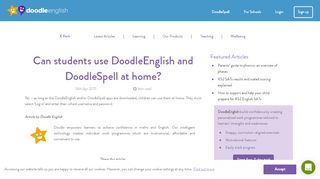 
                            8. Can students use DoodleEnglish and DoodleSpell at home ...