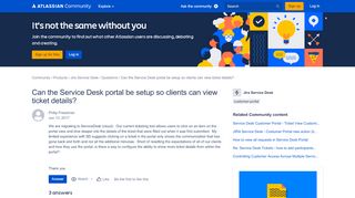 
                            11. Can the Service Desk portal be setup so clients can view ticket details?