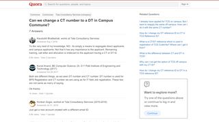 
                            8. Can we change a CT number to a DT in Campus Commune? - Quora