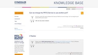 
                            11. Can we change the PRTG Service to use another port? | Paessler ...