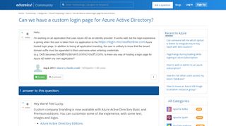 
                            9. Can we have a custom login page for Azure Active Directory? - Edureka