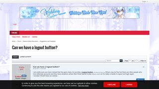 
                            9. Can we have a logout button? - Elsword Online