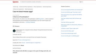 
                            3. Can we trust weone app? - Quora
