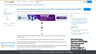 
                            8. Can we use Facebook workplace account for Facebook Login(Android ...