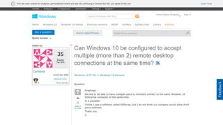 
                            3. Can Windows 10 be configured to accept multiple (more than 2 ...