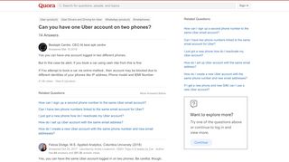 
                            13. Can you have one Uber account on two phones? - Quora
