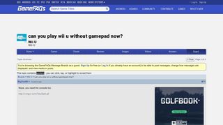 
                            5. can you play wii u without gamepad now? - Wii U Message Board for ...