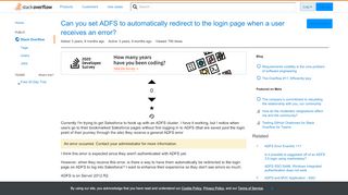 
                            5. Can you set ADFS to automatically redirect to the login page when ...