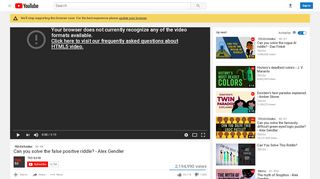 
                            8. Can you solve the false positive riddle? - Alex Gendler - YouTube