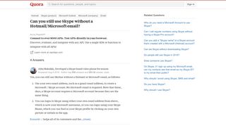 
                            8. Can you still use Skype without a Hotmail/Microsoft email? - Quora