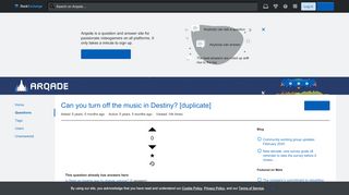 
                            9. Can you turn off the music in Destiny? - Arqade