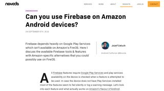 
                            13. Can you use Firebase on Amazon Android devices? - Novoda Blog