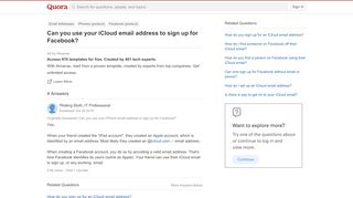 
                            6. Can you use your iCloud email address to sign up for Facebook? - Quora