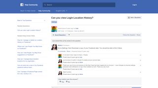 
                            3. Can you view Login Location History? | Facebook Help Community ...