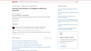 
                            9. Can you view pictures on Instagram without an account? - Quora