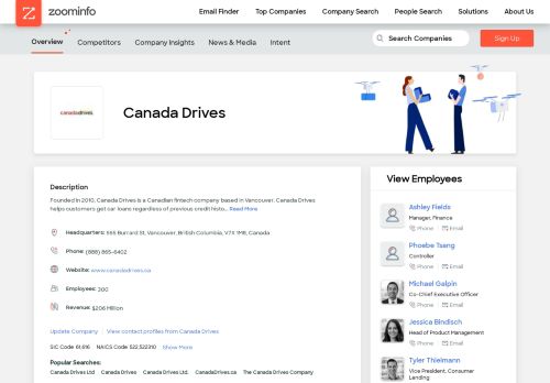 
                            13. Canada Drives Ltd | ZoomInfo.com